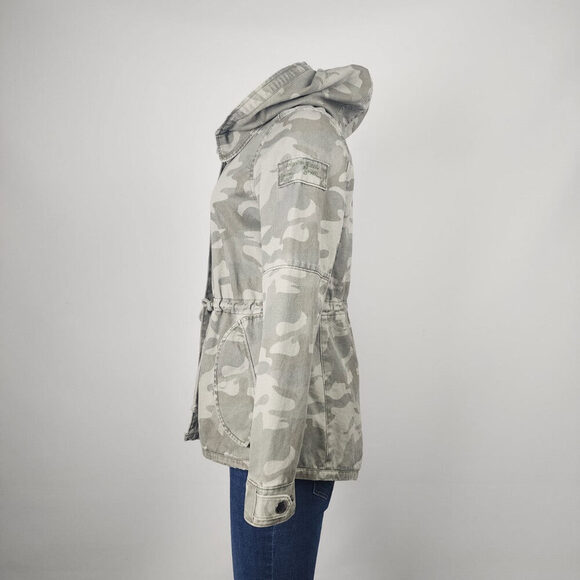 Triple Five Soul Grey Camo Cotton Zip Up Jacket Size M - Picture 6 of 10